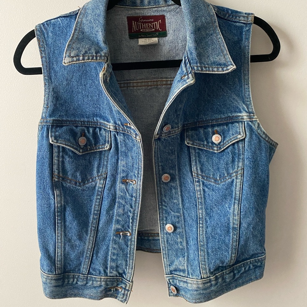 Vintage Genuine Authentic Denim by Paris Sport Club Vest Womens large